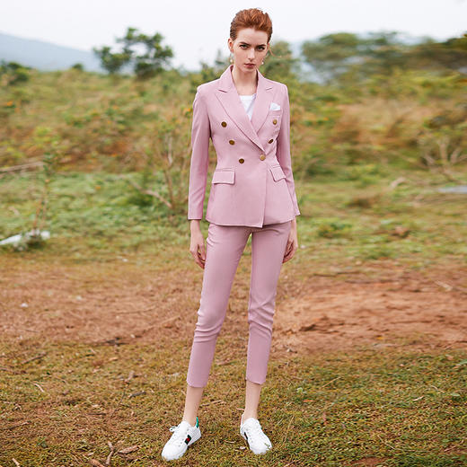 IWY/粉色长袖西装长裤套装CP9346 商品图4