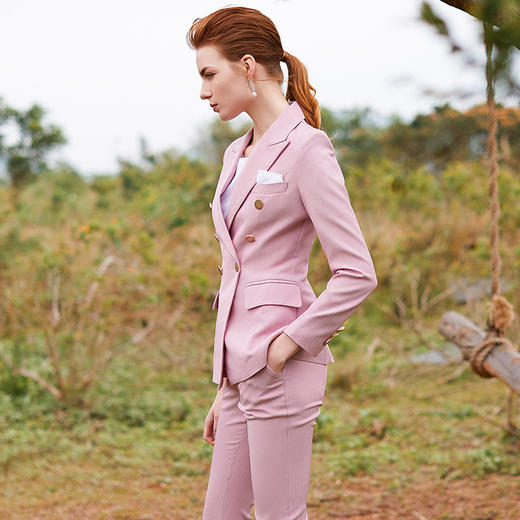 IWY/粉色长袖西装长裤套装CP9346 商品图8
