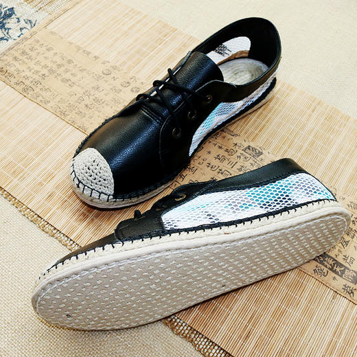 【买麻鞋，雅路人】防脚臭，春夏款手工千层底布鞋亚麻底女鞋千层底布鞋女1904-01 商品图6