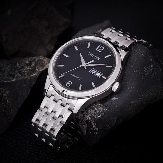 西铁城日本官方正品简约时尚商务钢带男士机械手表NH7500-53EB 商品图5