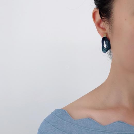 北京仓｜Vlum-Petale-孔雀蓝 耳夹（无需耳洞）［法国设计师］ 商品图1