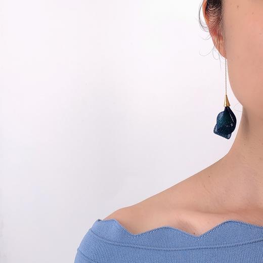 北京仓｜Vlum-Deliee-孔雀蓝 耳线［法国设计师］ 商品图1