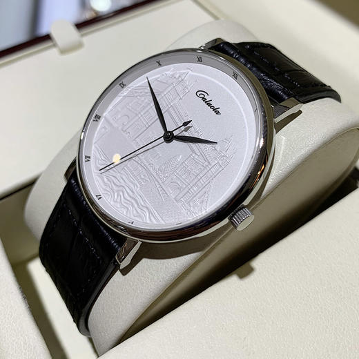 卡罗莱男士手表皮带男表学生表复古浮雕石英表防水腕表 CA1119G 商品图4