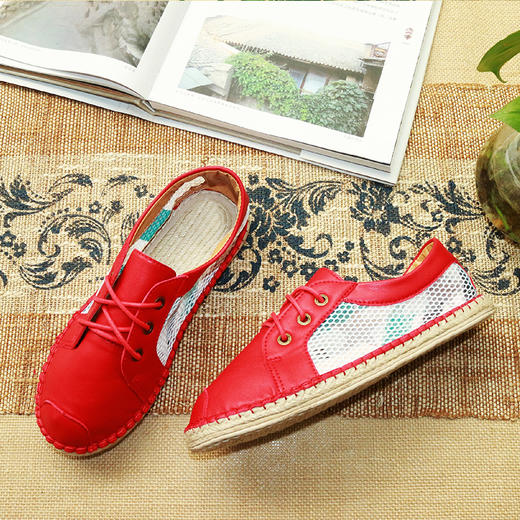 【买麻鞋，雅路人】防脚臭，春夏款手工千层底布鞋亚麻底女鞋千层底布鞋女1904-01 商品图4