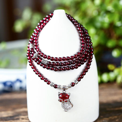 SS-356346酒红多圈石榴石手链 商品图1