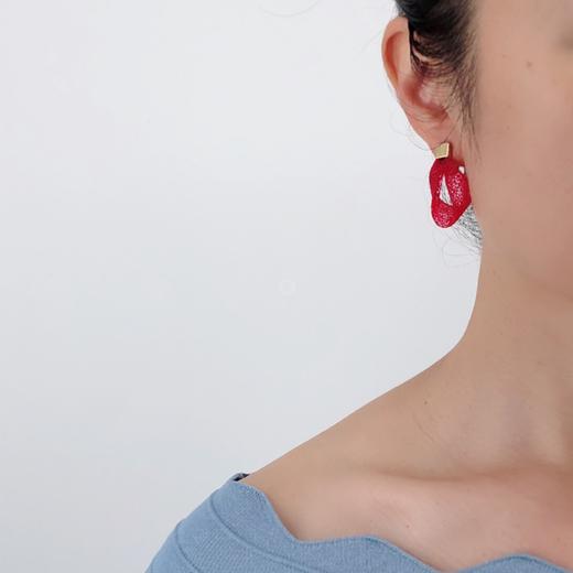 北京仓｜Vlum-Petale-石榴红 耳夹（无需耳洞）［法国设计师］ 商品图1