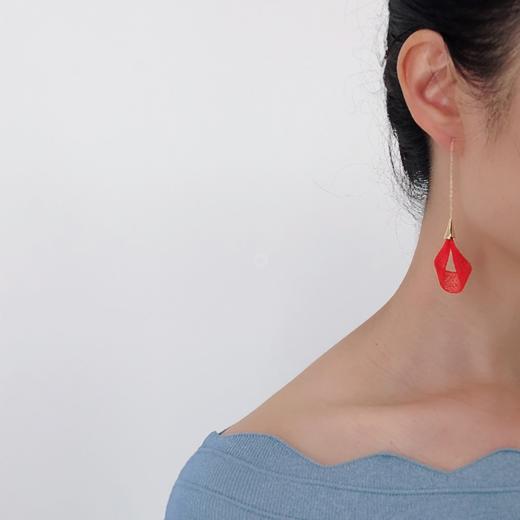 北京仓｜Vlum-Petale-树莓红 耳线［法国设计师］ 商品图2