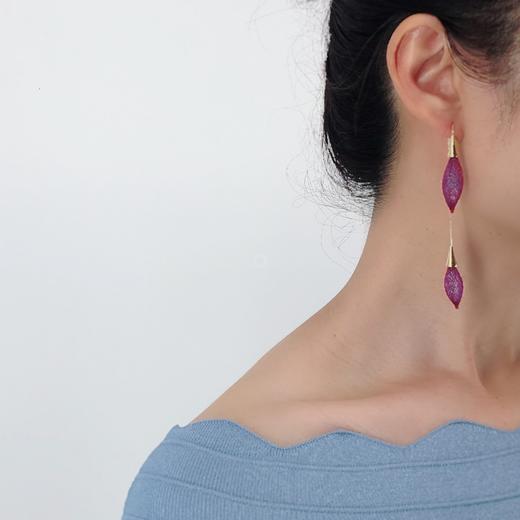 北京仓｜Vlum-Epineuse-Double 黑加仑紫 耳线［法国设计师］ 商品图1