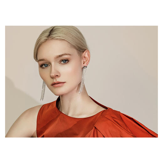 J.HARDYMENT | Oval Thumbprint Chain Fringe earrings [耳环 玫瑰金] 商品图1