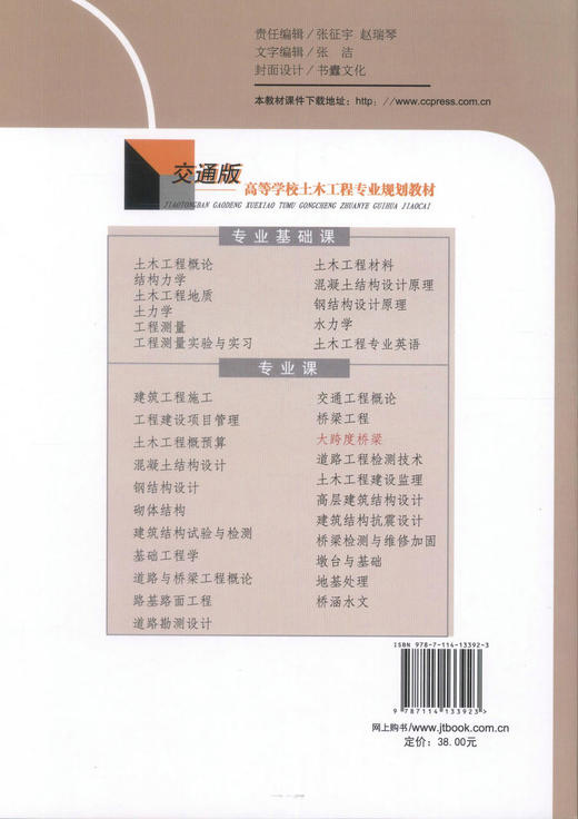 正版现货 大跨度桥梁 交通版 高等学校土木工程专业规划教材 土木工程专业的设计、施工技术人员用书 陈从春 李国芬等编著 商品图3