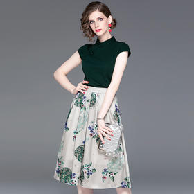 QPE-T906611新款时尚上衣+半身裙两件套套装TZW