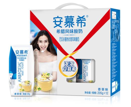 【亚欧超市】伊利安慕希香草希腊风味酸奶205g 商品图0