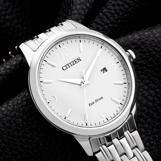 西铁城日本官方正品光动能防水休闲商务时尚潮流钢带男表BM7300-50A 商品图3