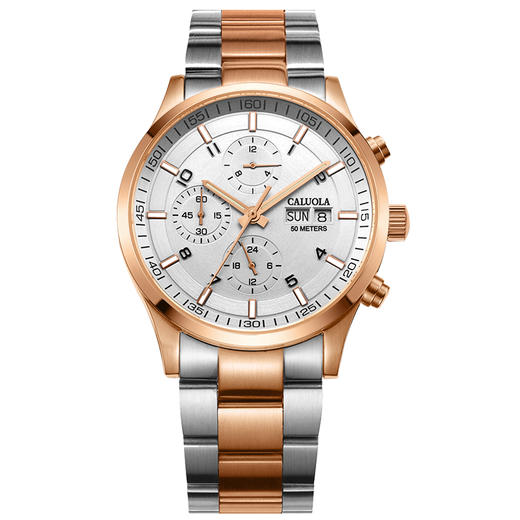 卡罗莱全自动机械表皮带男士手表防水精钢带学生黑色夜光 CA1069M-1 商品图8