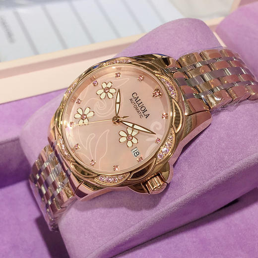 卡罗莱全自动机械表女士手表时尚皮带腕表 CA1193ML 商品图4