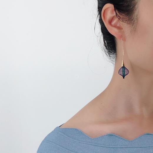 北京仓｜Vlum-Volubiles-孔雀蓝 耳线［法国设计师］ 商品图1