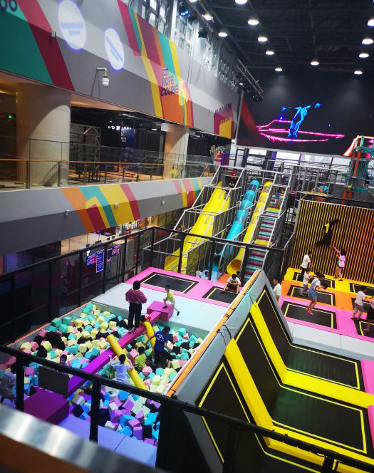 独家洪楼印象城两层超大运动馆ohoo冒险家蹦床馆48元单人畅玩2小时