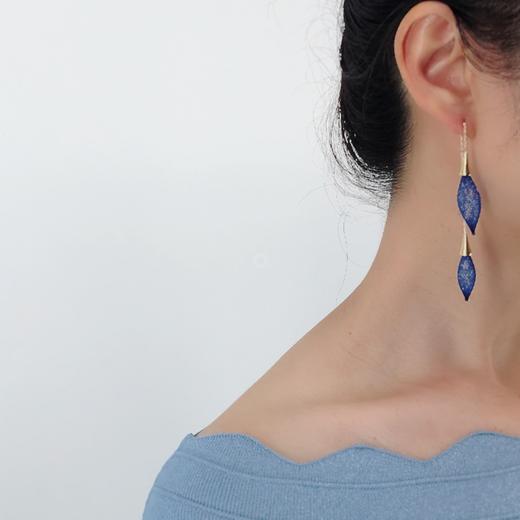 北京仓｜Vlum-Epineuse-Double Lagon 皇家蓝 耳线［法国设计师］ 商品图1