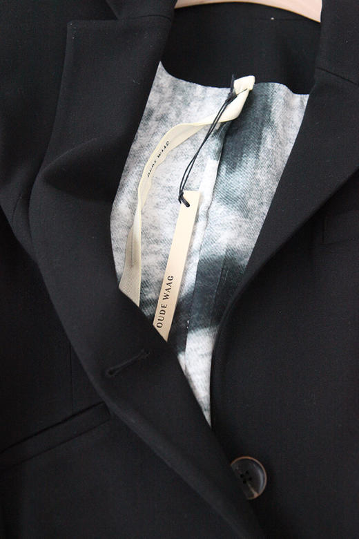 oude waag 黑色印花里布西装 ow19awjk02