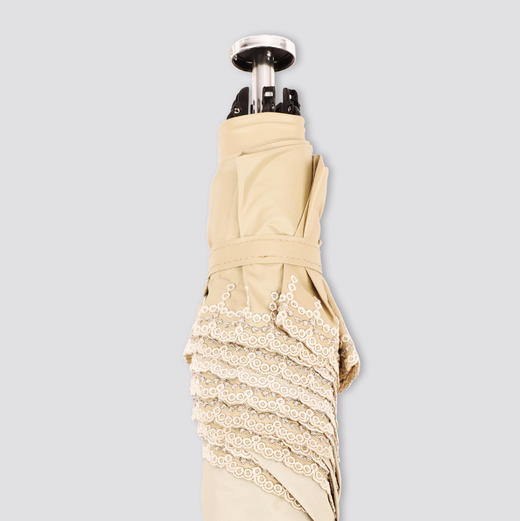 CESARE BRUNI品牌55cm*6k超轻铝骨春夏防紫外线纯色蕾丝刺绣边晴雨伞 CSS1332005 商品图12