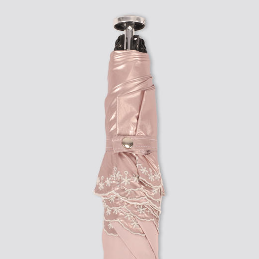 CESARE BRUNI品牌55cm*6k超轻铝骨春夏防紫外线纯色蕾丝刺绣边晴雨伞 CSS1332005 商品图6