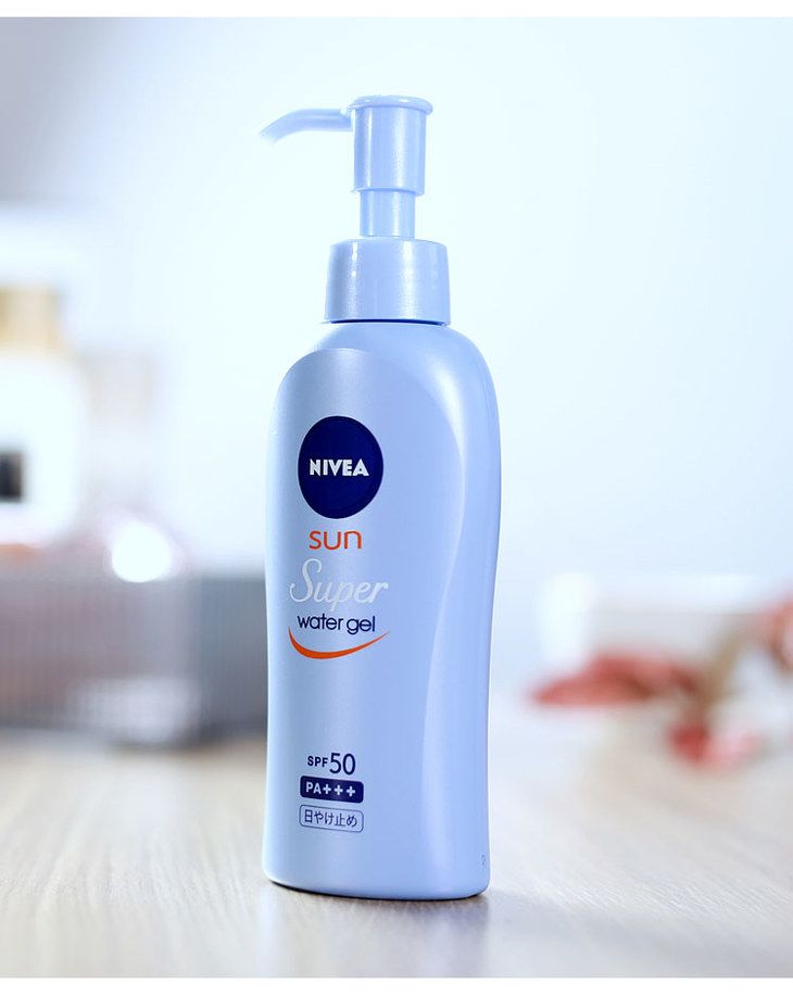 日本nivea妮维雅防晒霜spf50水感水润全身通用啫喱身体防晒乳日版