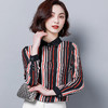 MZ  2713条纹衬衫女长袖修身衬衣 商品缩略图4