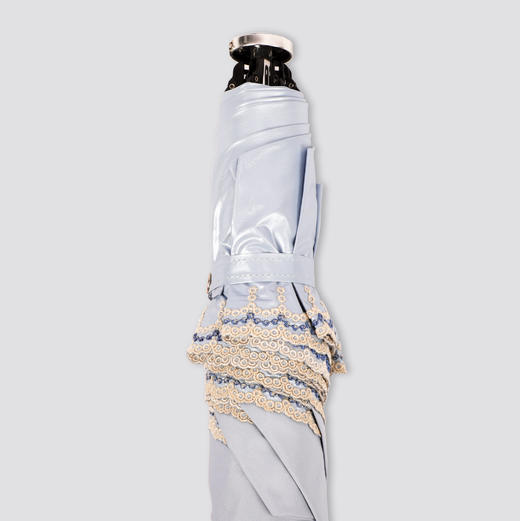 CESARE BRUNI品牌55cm*6k超轻铝骨春夏防紫外线纯色蕾丝刺绣边晴雨伞 CSS1332005 商品图10