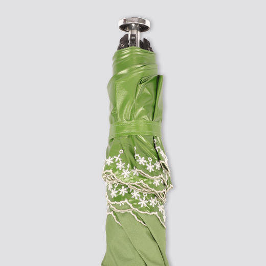 CESARE BRUNI品牌55cm*6k超轻铝骨春夏防紫外线纯色蕾丝刺绣边晴雨伞 CSS1332005 商品图1