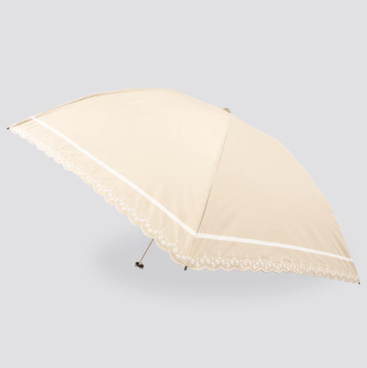CESARE BRUNI品牌55cm*6k超轻铝骨春夏防紫外线纯色蕾丝刺绣边晴雨伞 CSS1332005 商品图9