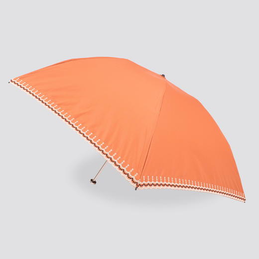 CESARE BRUNI品牌55cm*6k超轻铝骨春夏防紫外线纯色蕾丝刺绣边晴雨伞 CSS1332005 商品图0