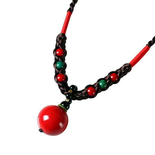 MSZR-6554新款手工红色锁骨链项链毛衣链TZW 商品图4