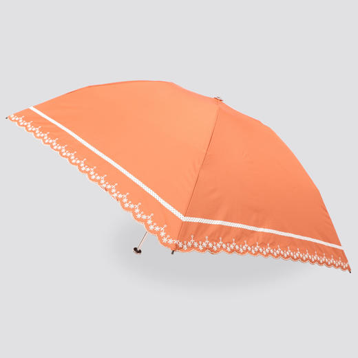 CESARE BRUNI品牌55cm*6k超轻铝骨春夏防紫外线纯色蕾丝刺绣边晴雨伞 CSS1332005 商品图3