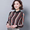 MZ  2713条纹衬衫女长袖修身衬衣 商品缩略图3