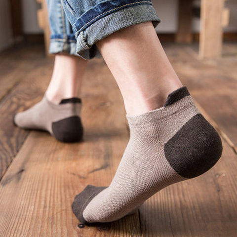 袜子男短袜夏季男士运动袜子防臭吸汗纯色棉短筒袜低帮薄款网眼袜 商品图3