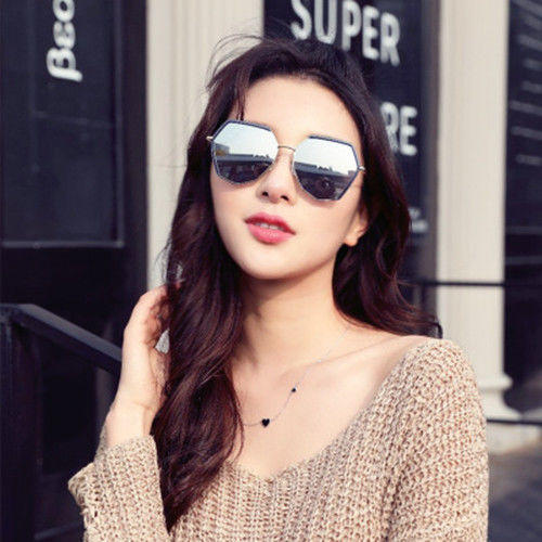 多边形太阳镜女韩版潮复古原宿风墨镜时尚网红款眼镜圆脸防紫外线 商品图6