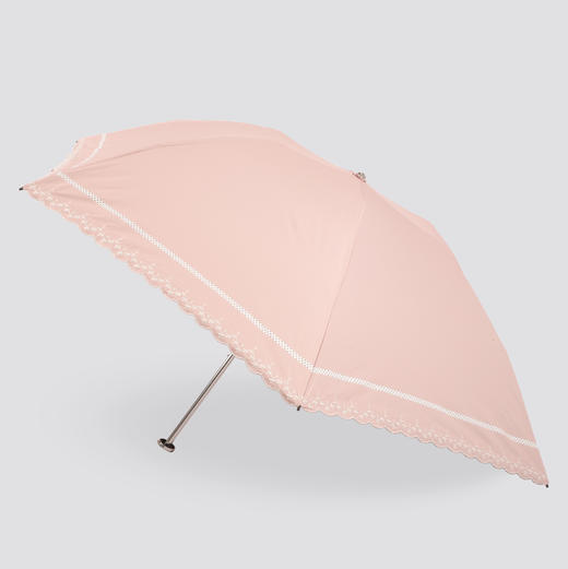 CESARE BRUNI品牌55cm*6k超轻铝骨春夏防紫外线纯色蕾丝刺绣边晴雨伞 CSS1332005 商品图5