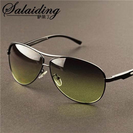 日夜两用偏光司机太阳镜男士开车专用驾驶镜复古墨镜蛤蟆眼镜 商品图8