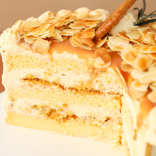 焦糖杏仁蛋糕 “酥粒夹心戚风奶油蛋糕” A0932 商品图3