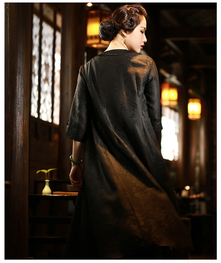 现货中国风香云纱唐装外套e19117