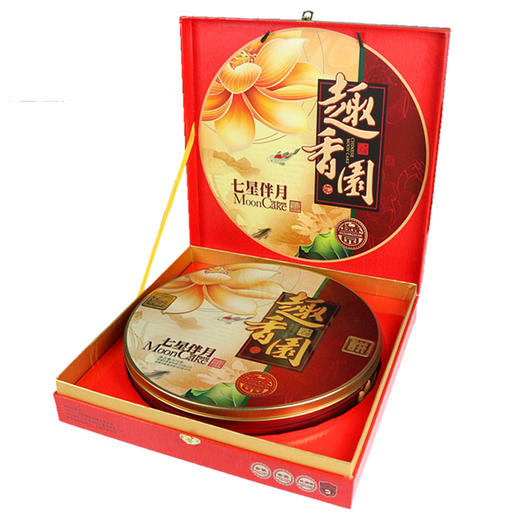 七星伴月月饼礼盒装887g（8个）广式蛋黄莲蓉月饼 高档送礼月饼 全国包邮 商品图1