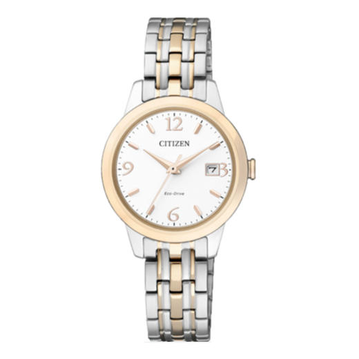 西铁城(CITIZEN)光动能不锈钢间金情侣表（女款）EW2234-55A 商品图2