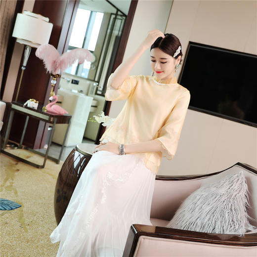 QZ-19141新款民国风改良版唐装茶服复古中式上衣TZW 商品图2