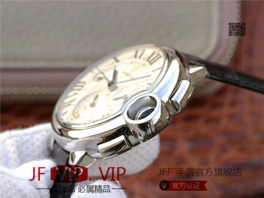 ZF卡地亚蓝气球W6920078。卡地亚蓝气球多功能计时码表 【精彩细节】腕表尺寸44mmX15.8mm，相对于原装只厚了1mm。表盘钮锁 商品图6