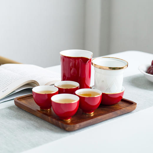 永利汇快客杯一壶二杯四杯旅行便携功夫茶具套装家用简约陶瓷泡茶杯茶壶 商品图3