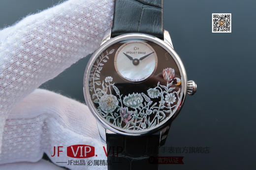 TW雅克德罗艺术工坊系列J005003219女士腕表！烧钢蓝指针[强]电白金手工镶钻，玫瑰金镶钻！直径33mm，厚度：10mm 商品图0