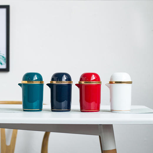 永利汇快客杯一壶二杯四杯旅行便携功夫茶具套装家用简约陶瓷泡茶杯茶壶 商品图4