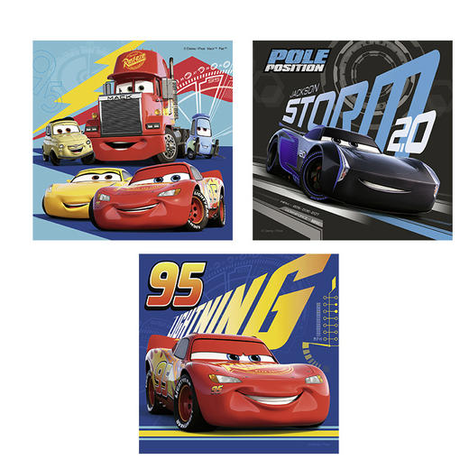 Ravensburger拼图 平面拼图3合1+记忆游戏赛车总动员RAVC069262 商品图1