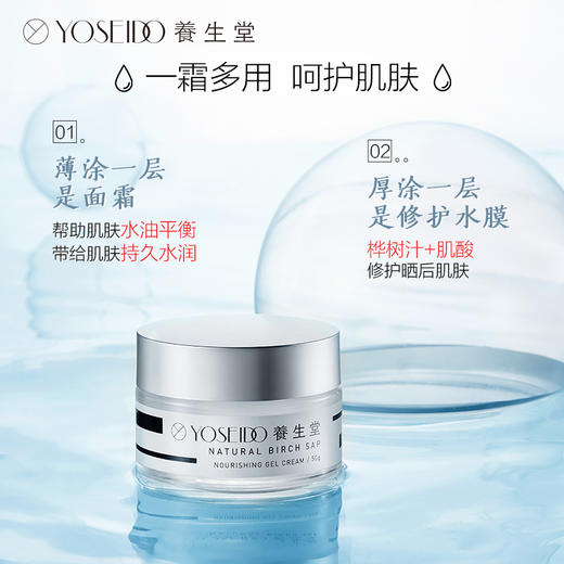 养生堂天然桦树汁补水保湿水凝霜50g 商品图3