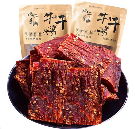 阿坝州风干牛肉干 | 纯手工手撕牛肉 自然风干八成 椒香四溢 肉质紧实 鲜香有嚼劲 麻辣/五香 两种口味任你选 商品图4